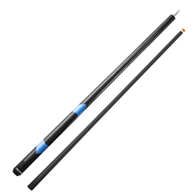Queue de Billard, Queue de Billard 1 Pièce, 1473,2 mm & 538 g Queue de Billard en Fibre de Carbone avec Bout de Queue Pressé en Bakélite & Anneau de Connexion en ABS, Queues de Billard
