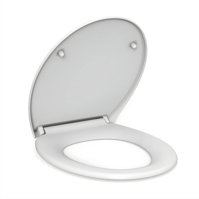 Toiletbril Softclose Ovaal - Snelsluiting & RVS Scharnieren - Wit