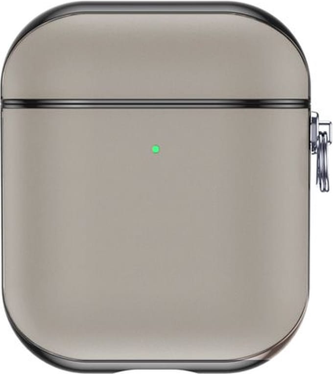 Valenta - AirPods Hoesje - Leer Snap - Gen 1 - Gen 2 - Grijs