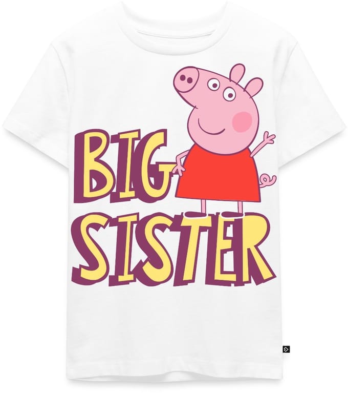Peppa Pig Grote Zus Premium T Shirt Kinderen