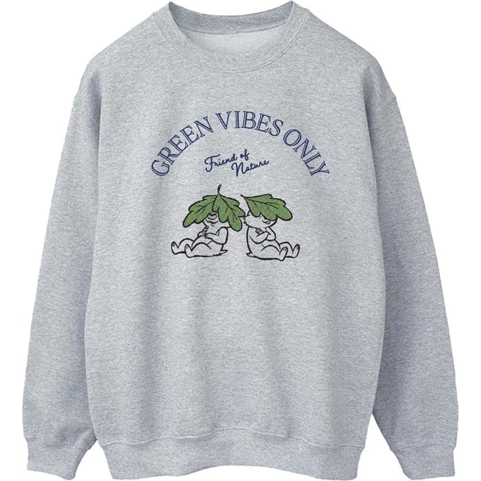 Disney Dames/Dames Chip ´n Dale Green Vibes Only Sweatshirt (Sportgrijs)