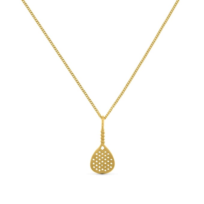 Lauren Sterk Amsterdam - ketting mini-padel racket - verguld- extra coating