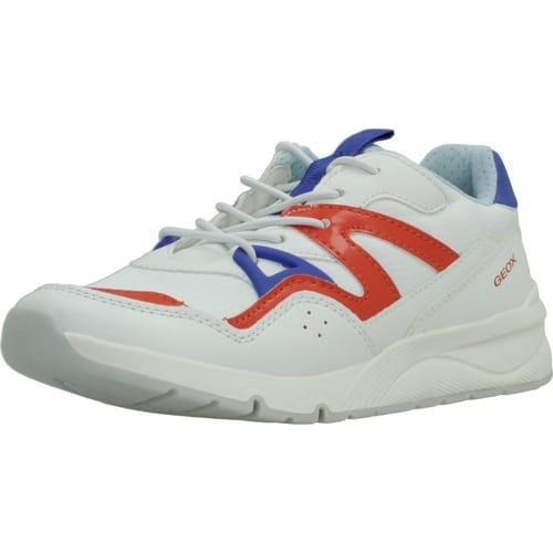GEOX ROONER JONGENS Sneakers - WIT/ROOD - Maat 36