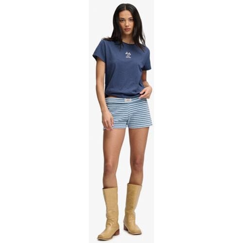 Superdry Athletic Essentials Omslag Badstof Shorts Crème Grootte: 44