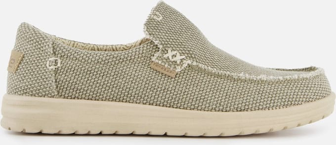 HEYDUDE Mikka Braided Instappers groen Canvas - Maat 45
