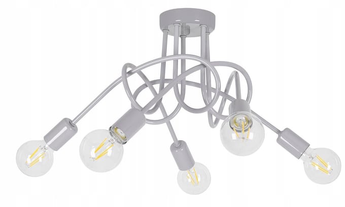 PASTI kinderhanglamp grijs E27 5-lichts