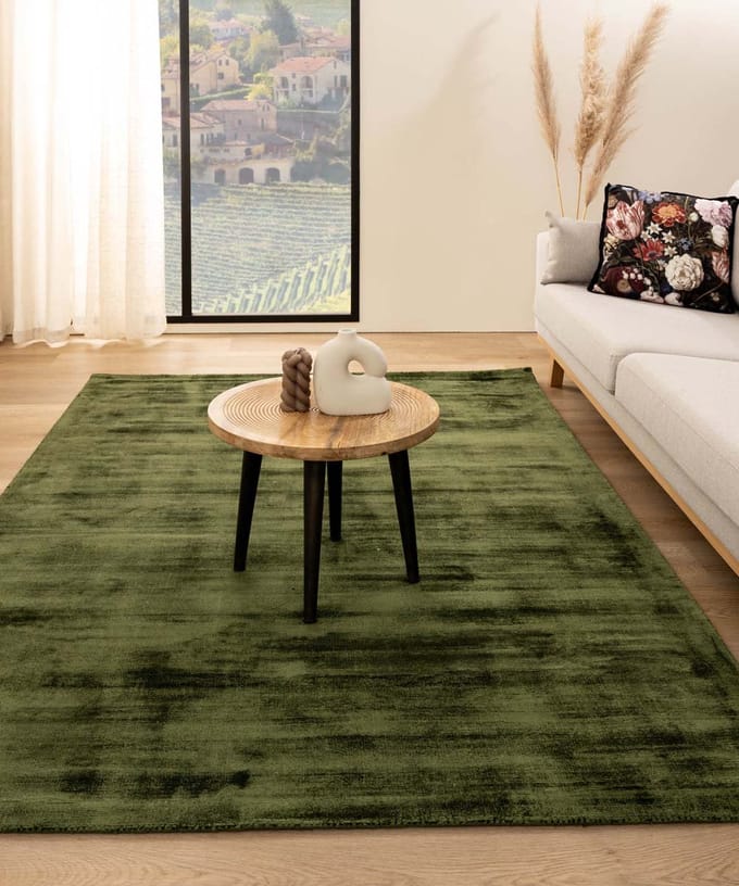 Viscose vloerkleed - Glamour groen 80x150