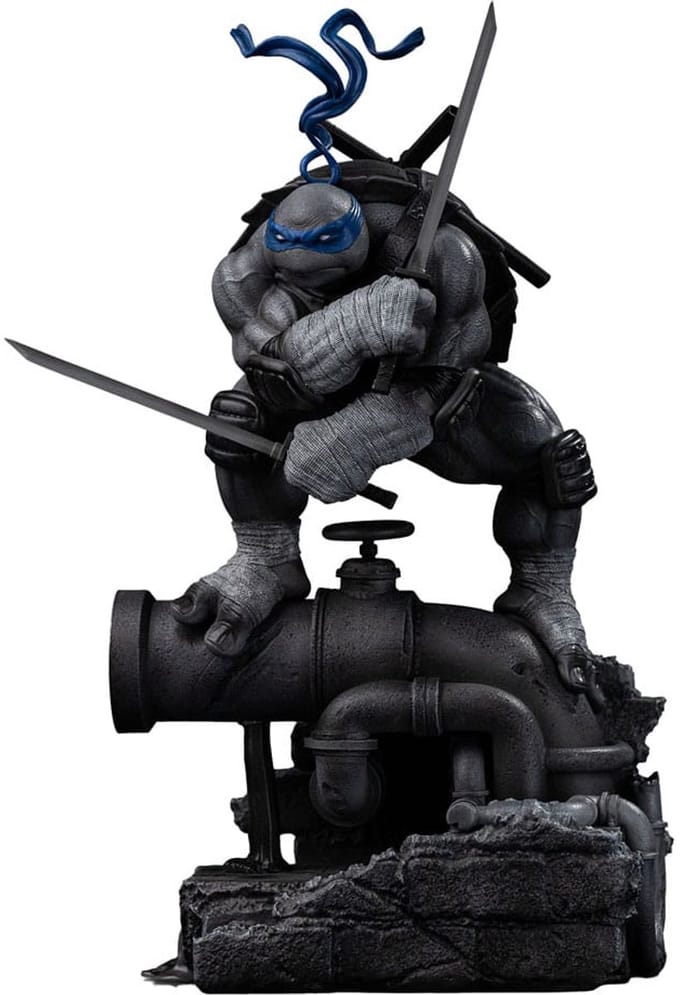 Iron Studios Teenage Mutant Ninja Turtles Art Scale Statue 1/10 Leonardo Black and White Variant 26 cm heo exclusive Beeld