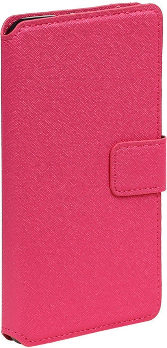 Cross Pattern TPU Bookstyle Wallet Case Hoesje Geschikt voor Huawei P8 Lite Roze