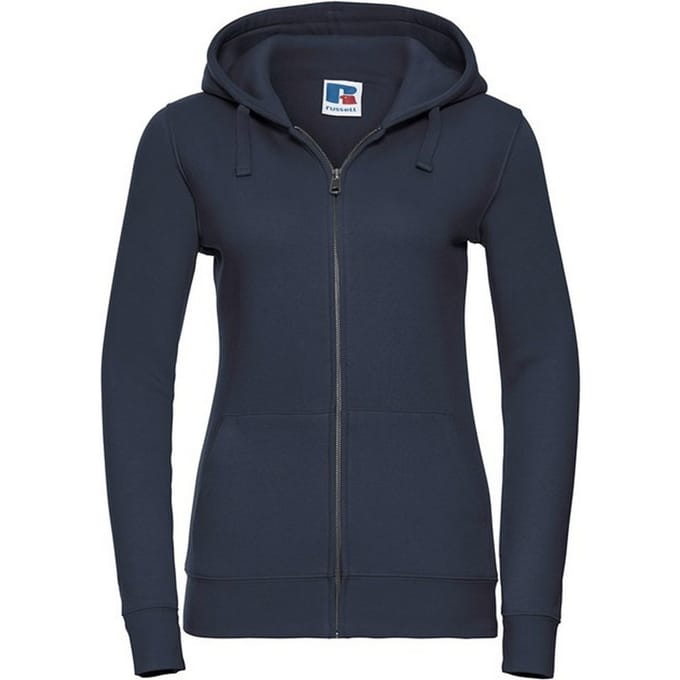 Russell Dames/Dames Authentic Full Zip Hoodie (Franse marine)