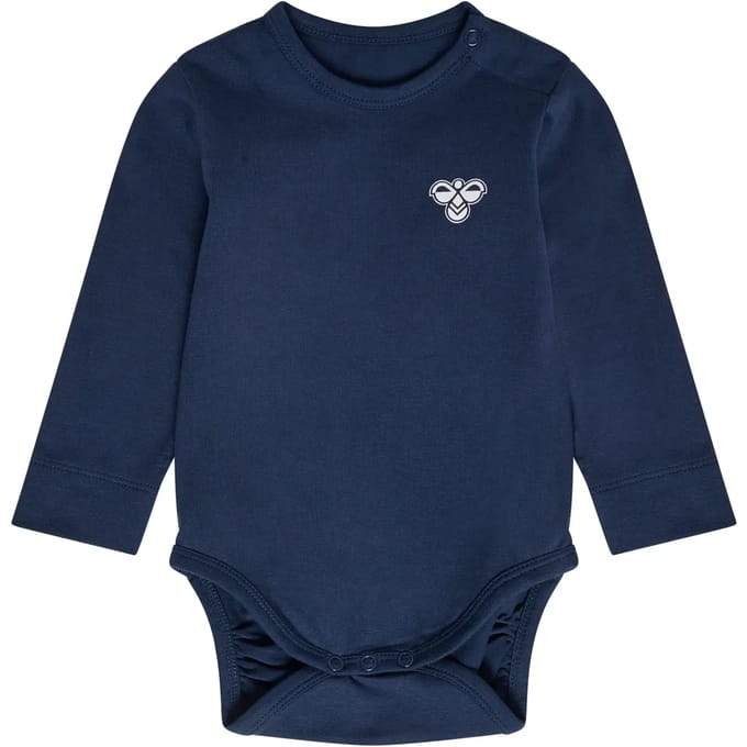 Hummel kinderbody met lange mouwen Hmlmini Solid L/S Bee 230317