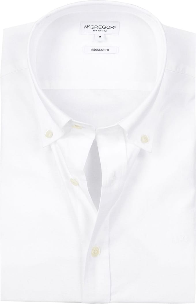 McGregor Overhemd Oxford Wit - Maat 4XL - Heren