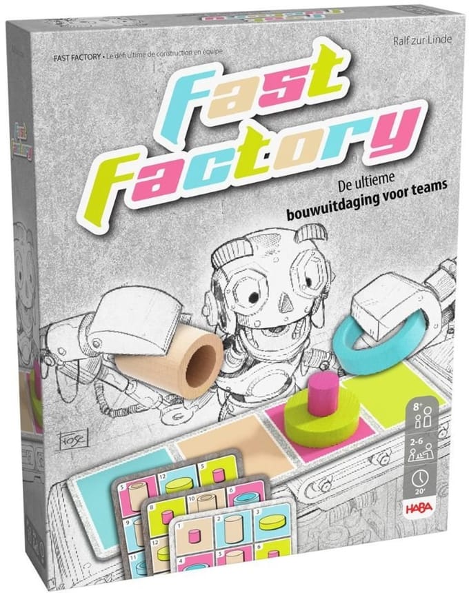 Haba spel Fast Factory behendigheidsspel voor kinderen teamwork.