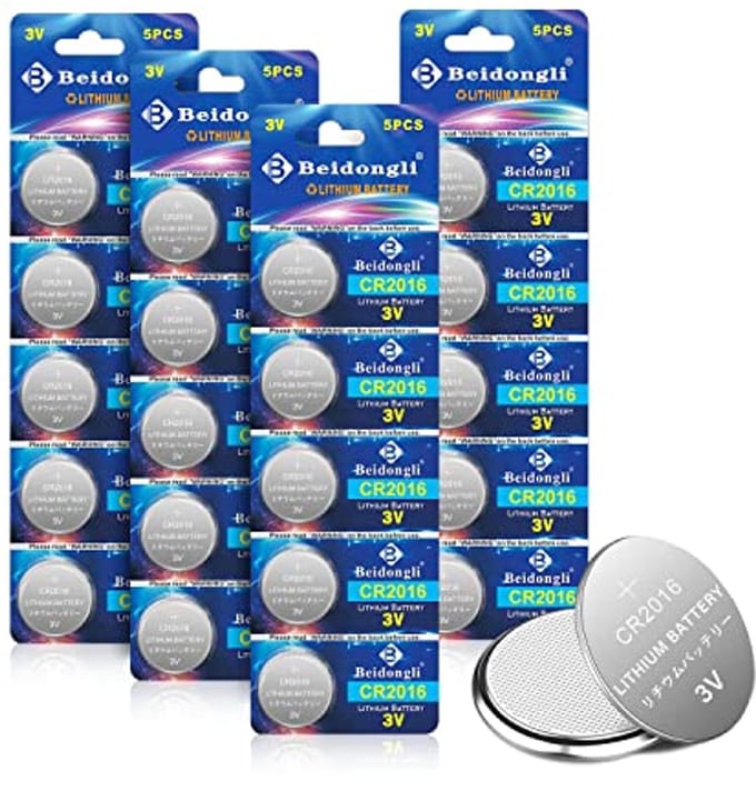 Solidchoice - CR2016 3V Lithium Knopfcel Batterijen, 20 Stuks