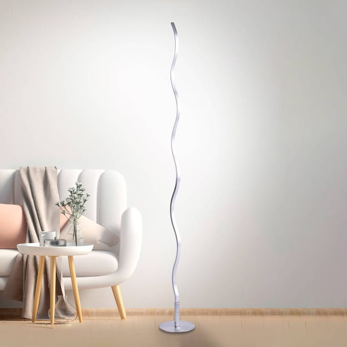 JUST LIGHT. GmbH LED vloerlamp Wav 3.000K 120cm staal