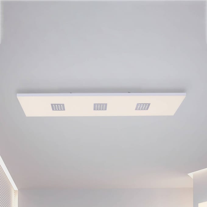 LED plafondlamp PURE Neo, 120 cm, aluminium, CCT, afstandsbediening
