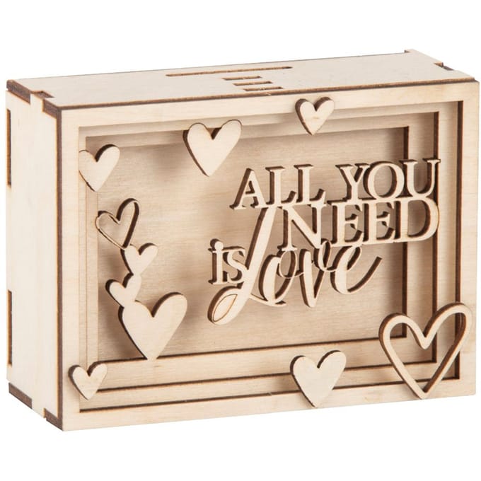 Houten bouwpakket "Liefde" Spaarpot