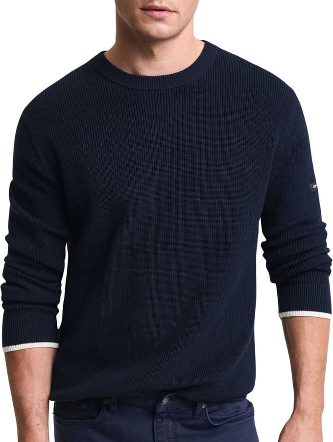 Gant Ribbed Cotton Trui Mannen - Maat 3XL