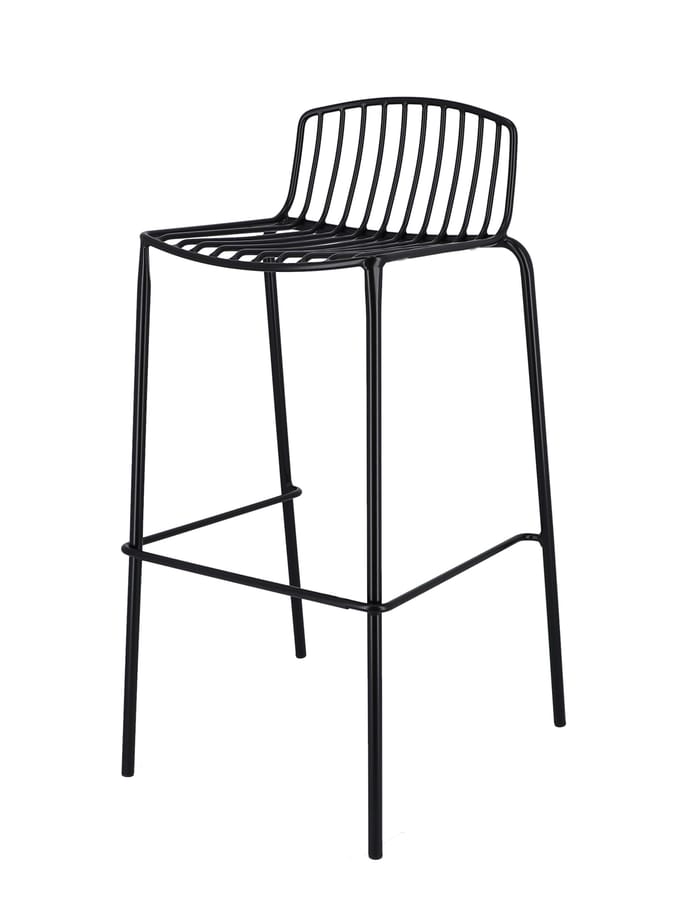 Jan Kurtz Mori barkruk - zwart - Zithoogte 75 cm