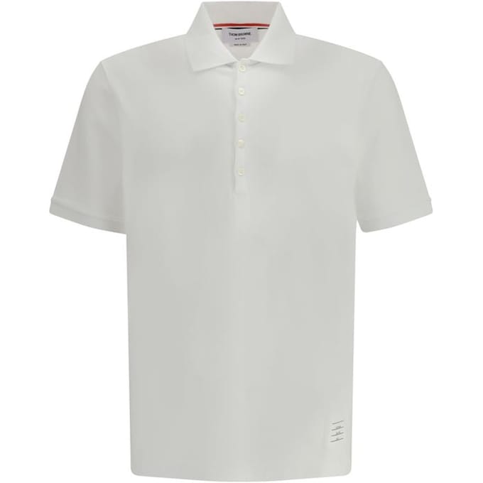 Thom Browne Witte Katoenen Polo Shirt