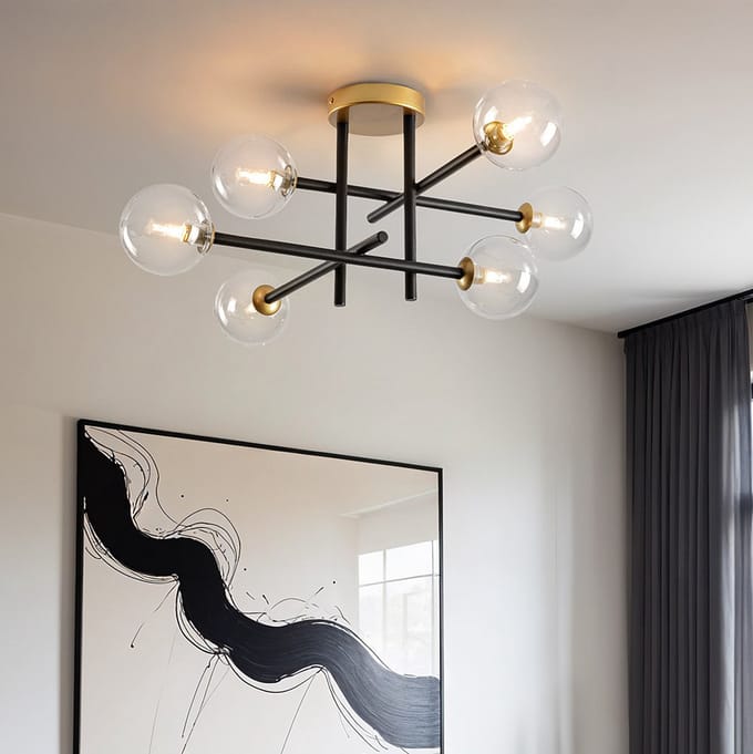 Plafondlamp Alec, 6-lichts