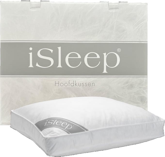 iSleep Donzen Hoofdkussen - 60% Eendendons - Boxkussen - 60x70 cm