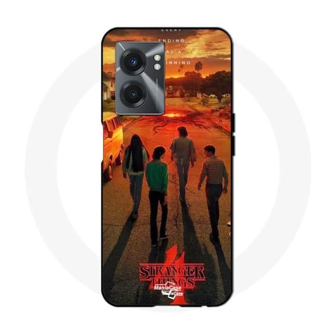 Hoesje - Maniacase - Realme V23 - Zwart - Flexibel - Stranger Things seizoen 4