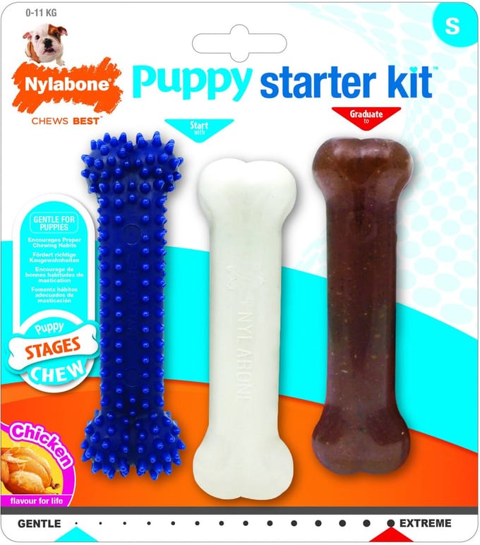 Nylabone Puppy Bot starter kit kipsmaak s