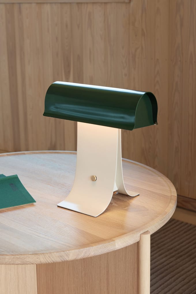 Northern Archive tafellamp - dark green, light grey - Länge 25 cm