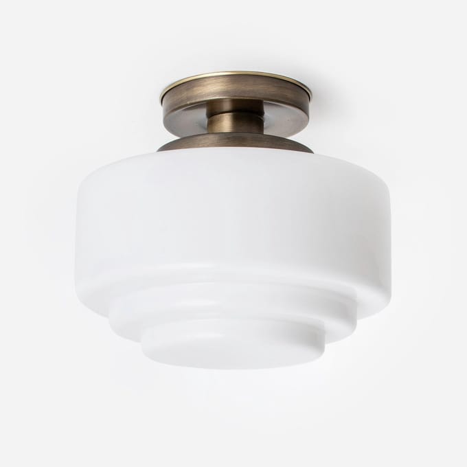 Plafonnière Getrapt Ø 25 20's Brons - Art Deco Trade