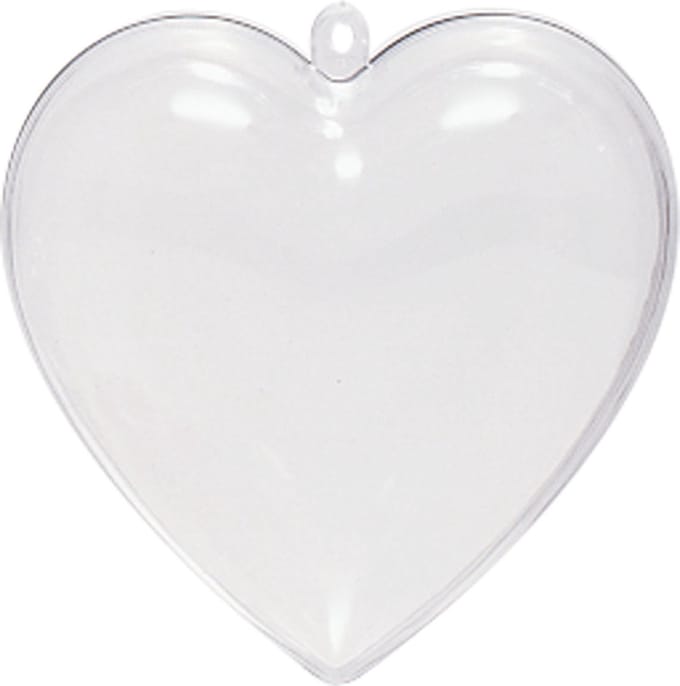 Vaessen Creative Plastic Hart - 2-delig - 10cm - 200stuks