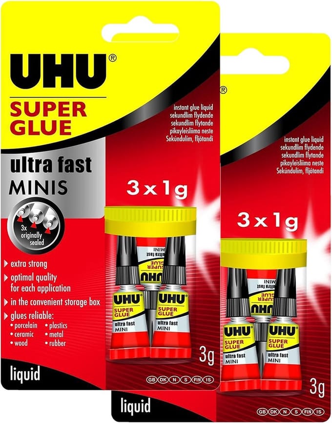Krachtige Secondelijm Mini Tubes (3 x 1g) - Direct Sterke Hechting