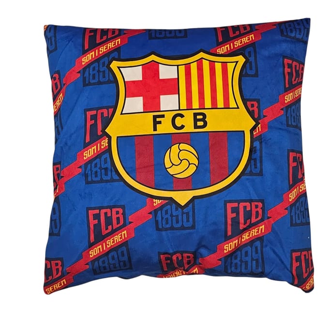 FC BARCELONA KUSSENSLOOP 40 40 cm VELOURS DECORATIEF