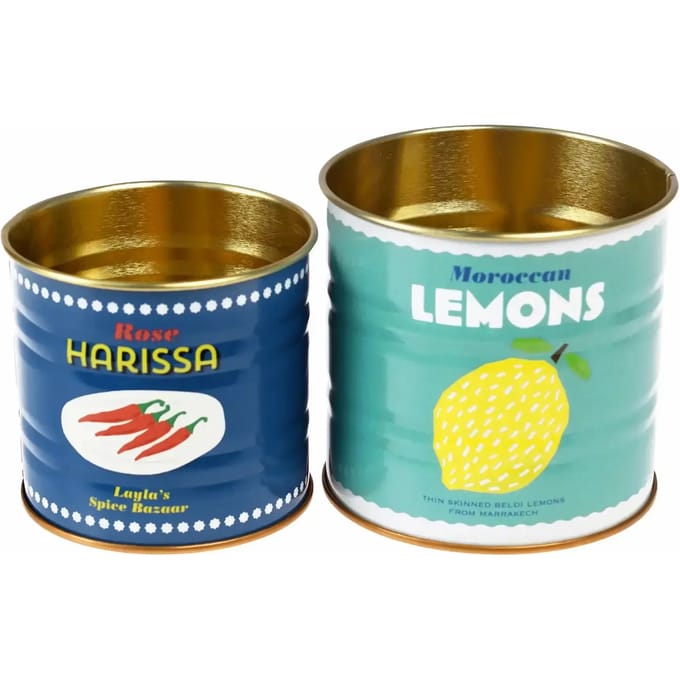 Metalen opbergdoos Rex London Citron Et Harissa (x2)