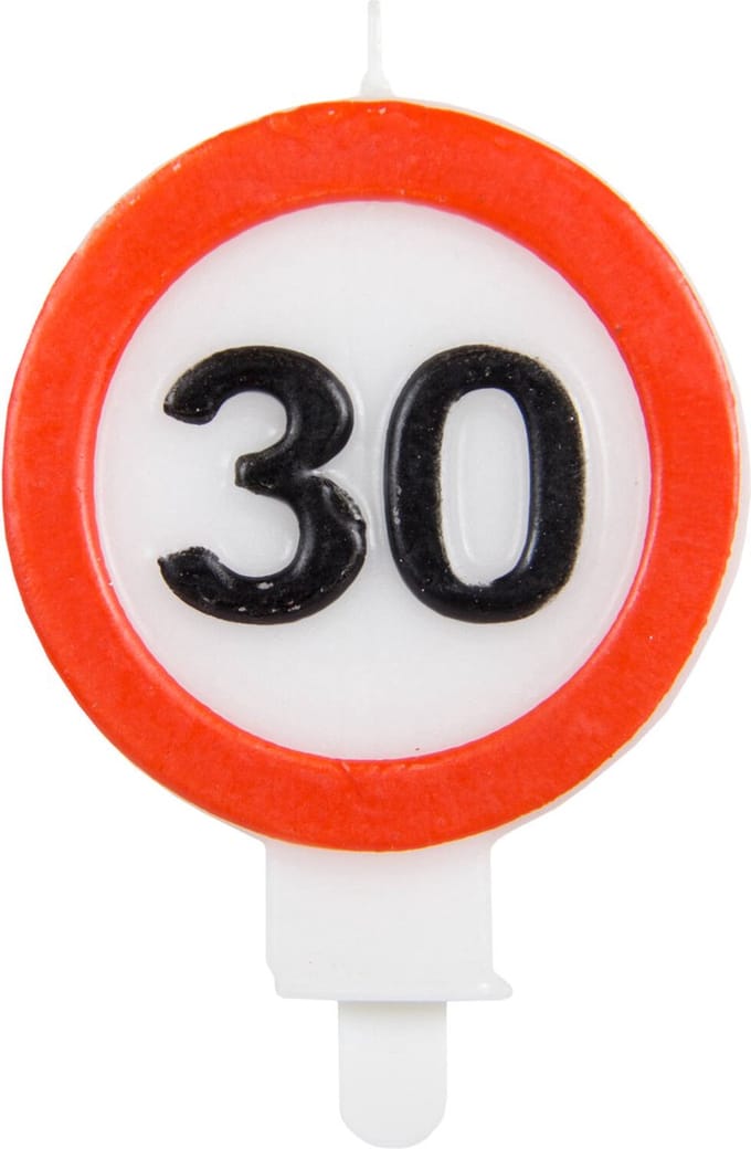 Folat - Kaars 30 Jaar Verkeersbord
