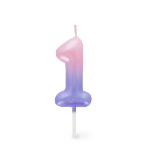 Legami verjaardagskaarsjes nummers roze / paars - 1