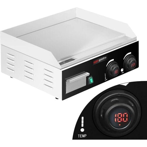 GGM Gastro Elektro Bratplatte mit digitalem Display - 2,2 kW - Glatt - Bratfläche: 520x330mm