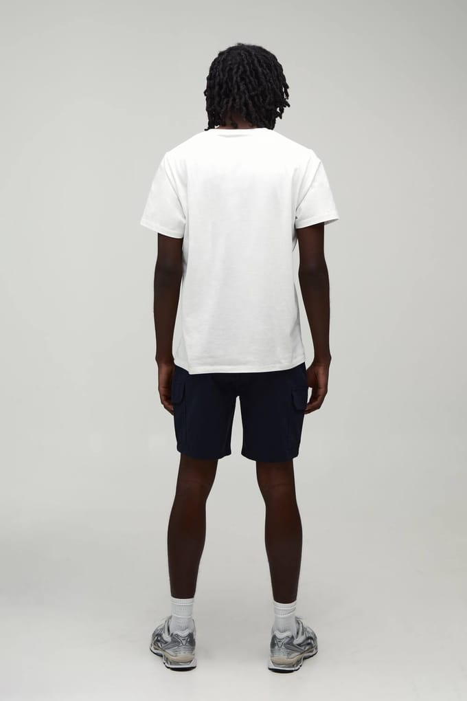 Essentiële Slim Fit Chino Shorts Met Vaste Tailleband | Navy | Size 36