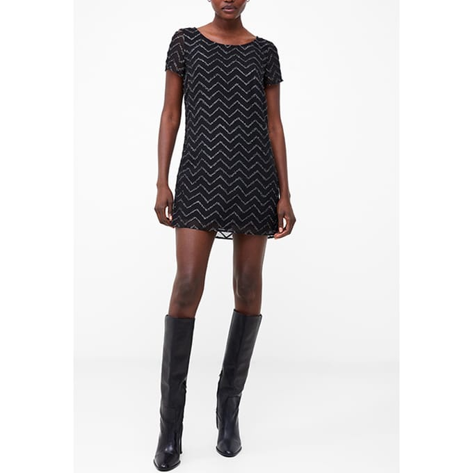French Connection Ashton Lurex Black Größe: 6 | Minikleider Outlet | Damen | Schwarz