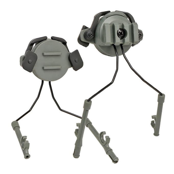 Helm Headset Rail Adapter Headset Beugel Koptelefoonhouder Stand Ondersteuning voor 19-21 mm Helmrail legergroene kleur