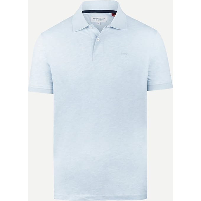 McGregor Melange Jersey Polo Light Blue Maat: M | Poloshirts Outlet | Heren | Blauw