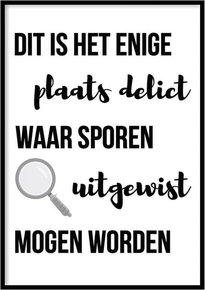 Poster Plaats Delict - 30x40 cm - Wc Poster - WALLLL
