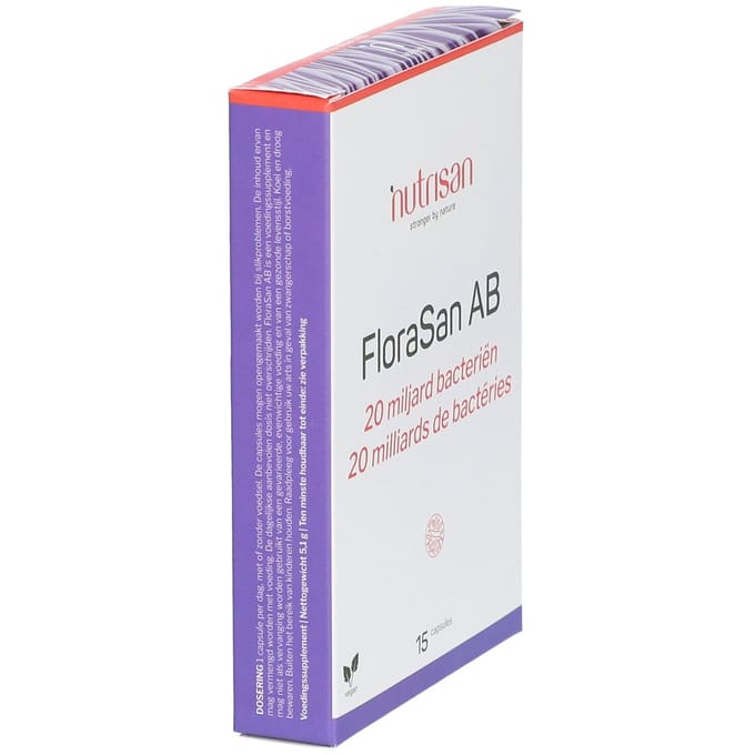 Nutrisan FloraSan AB 15 Maagsapresistente zachte capsules