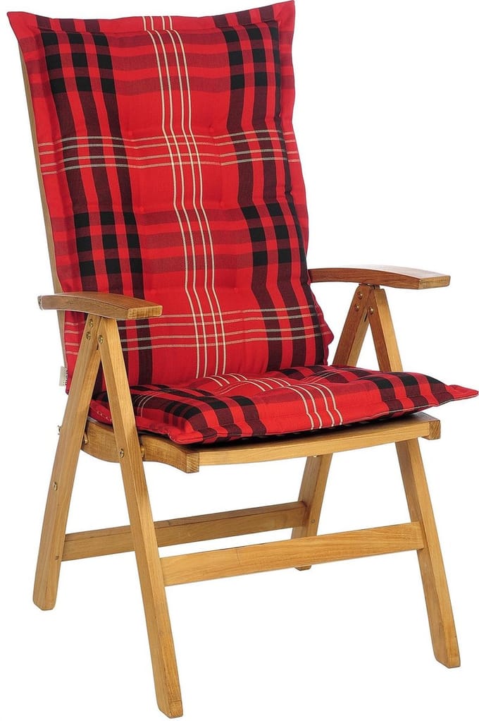 Tuinkussen Hoge Rug Dralon Rush Rood