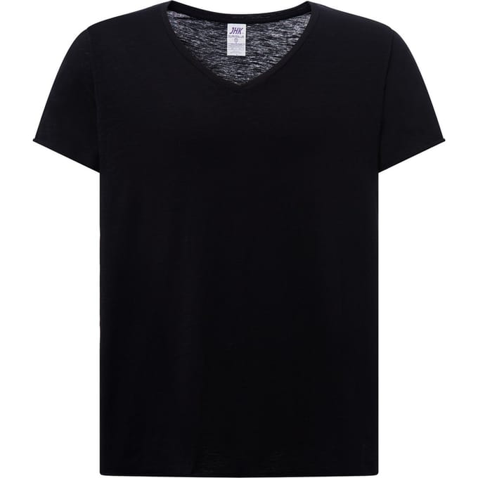 JHK Dames/Dames Curves Slub T-shirt (Zwart)