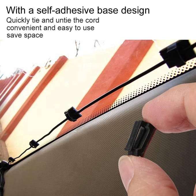 40 Stuks Auto Kabel Fixeer Clips Auto GPS Datakabel Lichtkabel Decoratieve Draad Fixeer Organizer(S) Small black