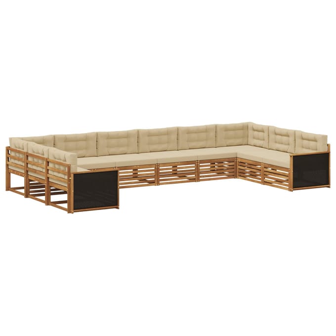vidaXL - Sofa-Sets - 10 - st - Massief - Acacia - Hout