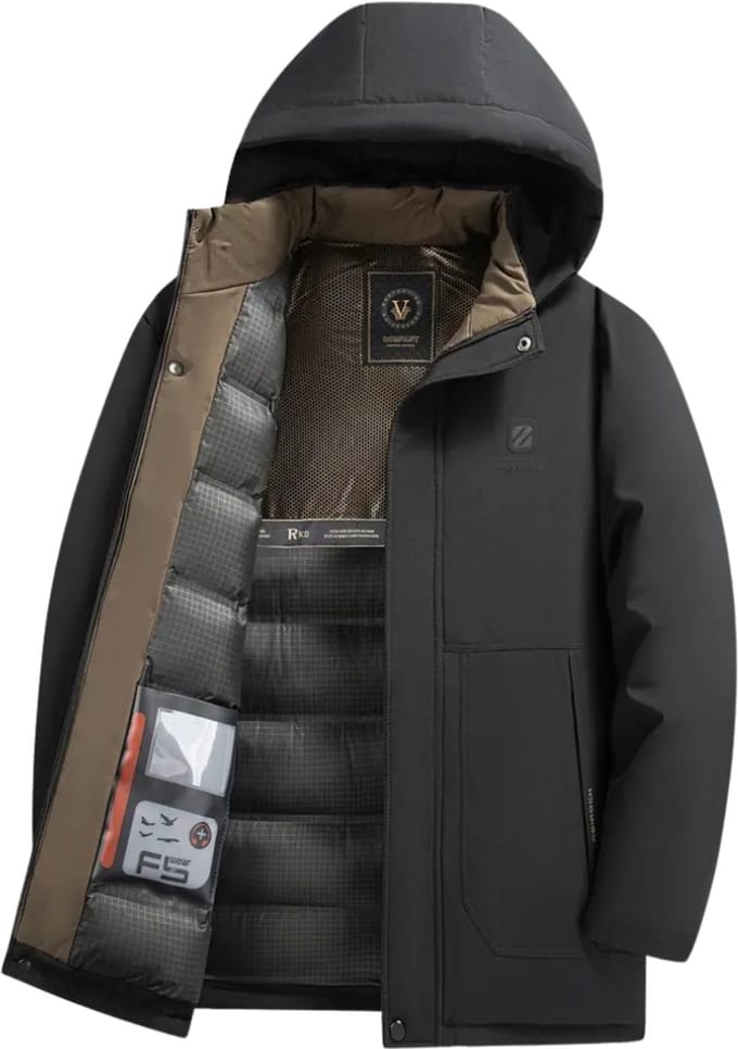 Winterjas Heren - Parka - Winter - Jas - Volwassen - Stijlvol - Zwart - S