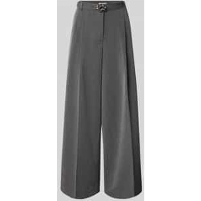 Stoffen broek met siersteentjes en persplooien
