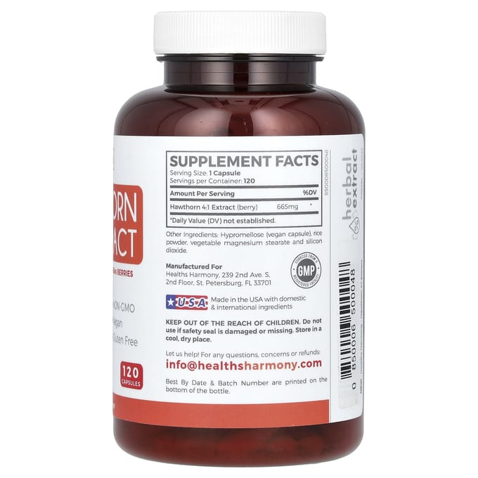 Meidoorn 4:1 Extract, 120 Capsules (665 mg per capsule)